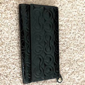 Coach black long wallet